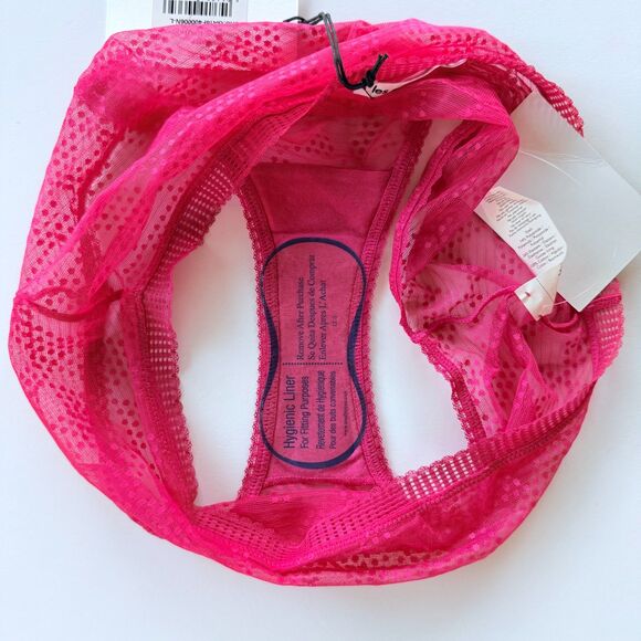 NWT Les Girls Les Boys Triangle Lace Boy Briefs in Love Potion Pink Size Large - Picture 9 of 9